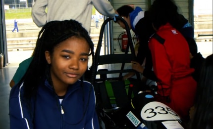 Meet the kids racing electric cars